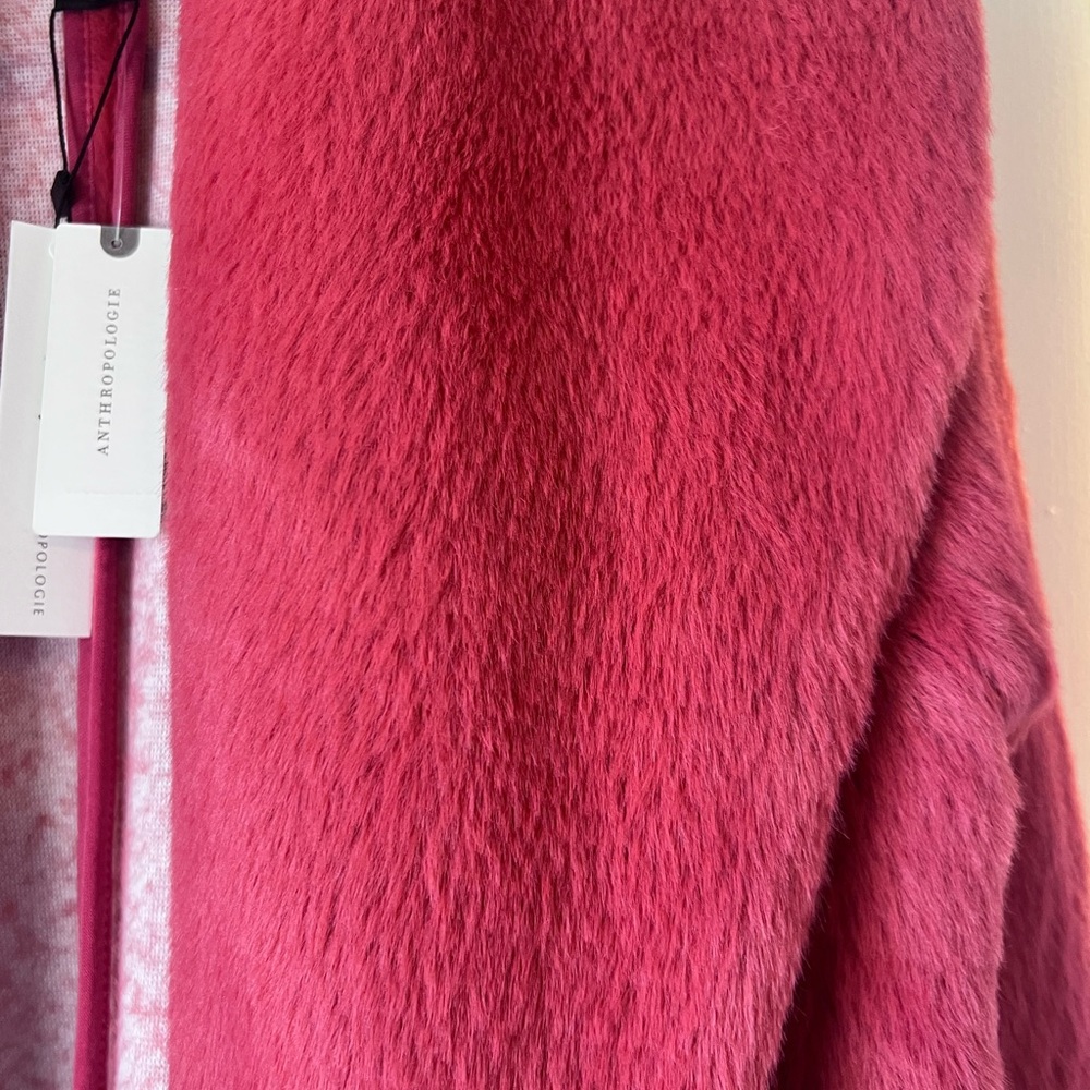NWT Sanctuary x Anthropologie Elena plush shaw coat - Picture 9 of 11